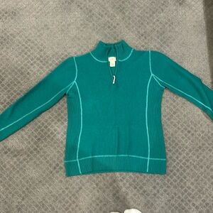 green LL Bean jumper